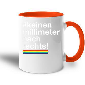 Keinen Millimeter Nach Rechts Lgbt Democratie Love Tasse Zweifarbig - Geschenkecke