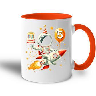 Kinder 5 Jahre Alt Raumschiff Rakete Geburtstag Astronaut Weltraum Tasse Zweifarbig - Geschenkecke