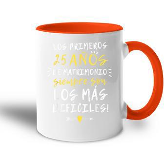 Los Primeros 25 Años Aniversario De Pareja Boda Regalo Accent Mug - Regaloses