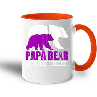 Lungenhochdruck Bewusstsein Papa Bär Unterstützungater Kapuzenjacke Tasse Zweifarbig - Geschenkecke