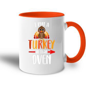 Lustige Türkei Papa Thanksgiving Schwangerschaft Ankündigung Tasse Zweifarbig - Geschenkecke