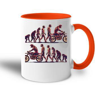 Motorrad Evolution Biker Papaatertag Lustig Tasse Zweifarbig - Geschenkecke