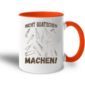 Nicht Quatschen Machen Alleskönner Building Workshop Papa Tasse Zweifarbig - Geschenkecke