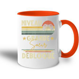 Niveau Grande Soeur Débloqué Cadeau Nouvelle Naissance Soeur Accent Mug - Cadeauxyz