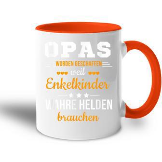 Opas Weil Enkelkinder Wahre Helden Brauchen Großfather Tasse Zweifarbig - Seseable