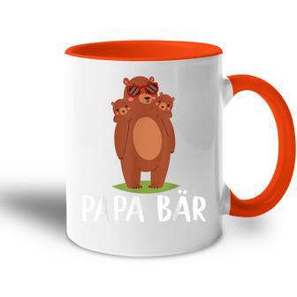 Papa Bär 2 Kinderateratertag Geschenk Herren Männer Tasse Zweifarbig - Geschenkecke