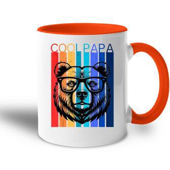 Papa Papa Bär Ehemannater Familieatertag Regenbogen Tasse Zweifarbig - Geschenkecke