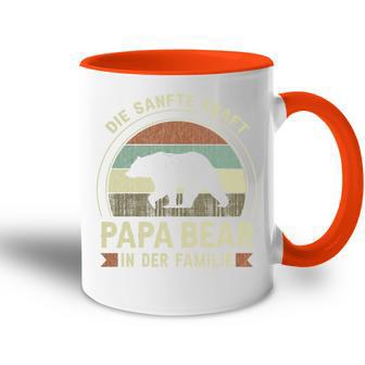 Papa Bear Spruch Für Papaatertag Bär Tasse Zweifarbig - Geschenkecke