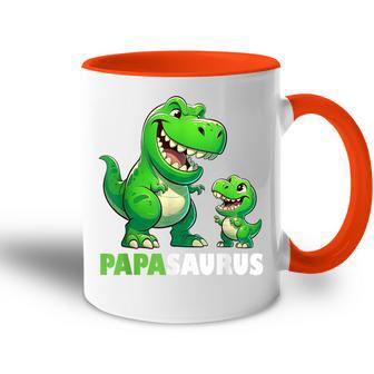 Papa Papasaurusatertagatertagsgeschenk Dino Papa Tasse Zweifarbig - Geschenkecke