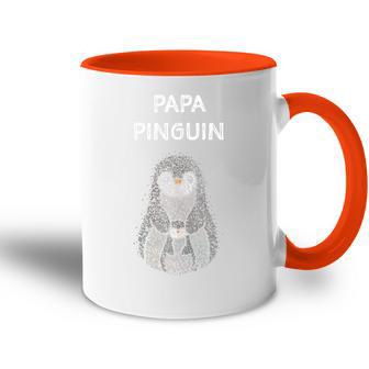 Papa Pinguin Pinguine Liebhaberatertagater Geschenk Tasse Zweifarbig - Geschenkecke