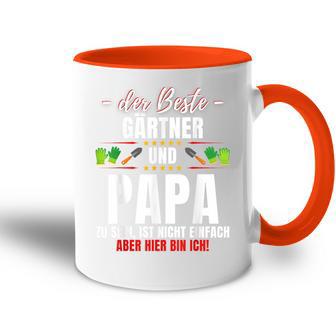 Papa Und Gärtner Garden Gardening Saying Tasse Zweifarbig - Geschenkecke