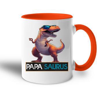 Papasaurus Dinosaurier Geburtstag Papa Saurus T-Rexatertag Tasse Zweifarbig - Geschenkecke