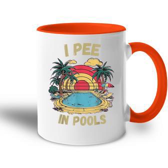 I Pee In Pools Sarkastisch Und Lustig Für Pool-Liebhaber Retro Tasse Zweifarbig - Geschenkecke