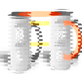 Pescador Problema Solución Pesca Pescar Accent Mug - Regaloses
