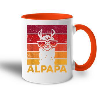 Retro Alpapaatertag Bester Papa Alpaka Tasse Zweifarbig - Geschenkecke