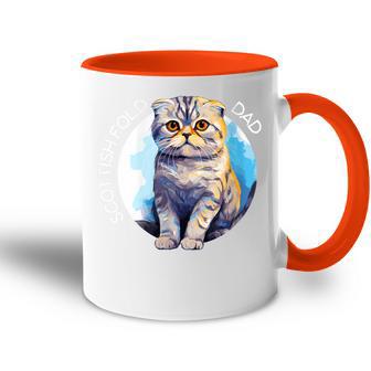 Scottish Fold Katzen Papa Cat Dad Daddy Haustier Freund Mit-Ausschnitt Tasse Zweifarbig - Geschenkecke