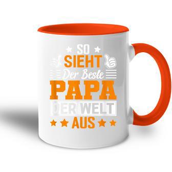 So Sieht Der Beste Papa Der Welt Ausatertag Geschenkidee Tasse Zweifarbig - Geschenkecke