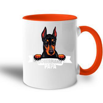 Stolzer Dobermann Papa Für Alle Dobermann Papas Tasse Zweifarbig - Geschenkecke