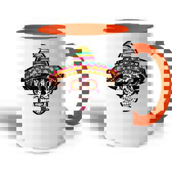 Tête De Mort Mexicaine Portant Un Chapeau Tête De Mort Cinco De Mayo Accent Mug - Cadeauxyz