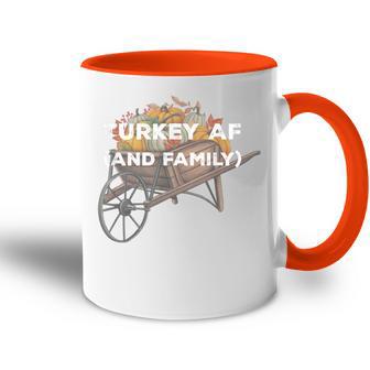 Türkei Af Thanksgiving Familie Truthahn Tagerwandte Papa Witze Tasse Zweifarbig - Geschenkecke