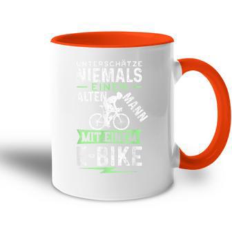 Underschätze Niemals Einen Old Mann Mit Einem E-Bike S Tasse Zweifarbig - Geschenkecke