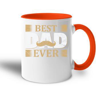 Vatertagaterintage Mustache Best Dad Ever Papa Tasse Zweifarbig - Geschenkecke