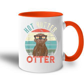 Vintage Hot Hotter Otter Retro Otterliebe Tasse Zweifarbig - Geschenkecke