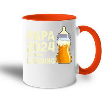 'Werdender Papa Zututkunft Papa Papa 2024 Loading' Tasse Zweifarbig - Geschenkecke