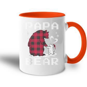 Xmas Papa Bear Pyjama Rot Büffel Plaid Eisbär Weihnachten Tasse Zweifarbig - Geschenkecke