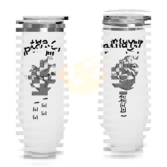 11 Years Old Sloth Birthday For Girls Wine Tumbler - Seseable