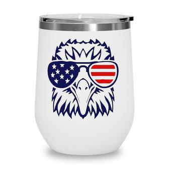 4Th July American Eagle Flag- Independence Day Wine Tumbler - Seseable