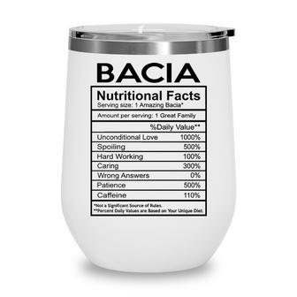 Bacia Grandma Gift Bacia Nutritional Facts Wine Tumbler - Seseable