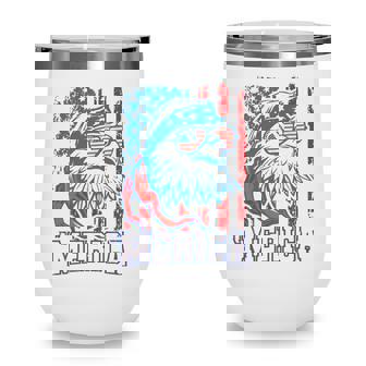 Bald Eagle American Flag Patriotic Usa 4Th Of July Wine Tumbler - Seseable