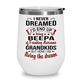 Beepa Grandpa Gift Beepa Of Freaking Awesome Grandkids Wine Tumbler - Seseable