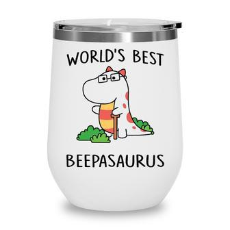 Beepa Grandpa Gift Worlds Best Beepasaurus Wine Tumbler - Seseable