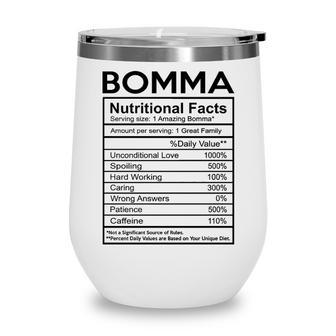 Bomma Grandma Gift Bomma Nutritional Facts Wine Tumbler - Seseable