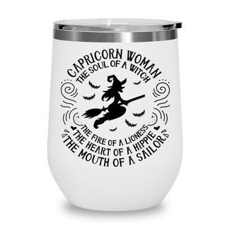 Capricorn Women The Soul Of A Witch Wine Tumbler - Seseable