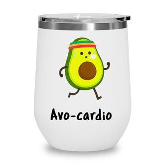 Cinco De Mayo Avo Cardio Funny Workout Jogging Running Pun Wine Tumbler - Seseable