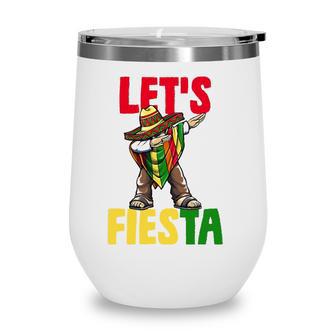 Cinco De Mayo Mexican Fiesta Party Dabbing Wine Tumbler - Seseable