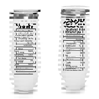 Cookie Grandma Gift Cookie Nutritional Facts Wine Tumbler | Seseable CA