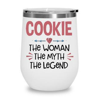 Cookie Grandma Gift Cookie The Woman The Myth The Legend Wine Tumbler - Seseable