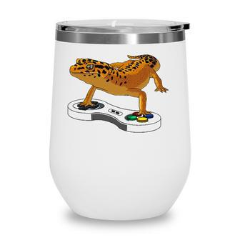 Funny Leopard Gecko Bearded Dragon Gift Kids Cool Gamers Wine Tumbler - Seseable