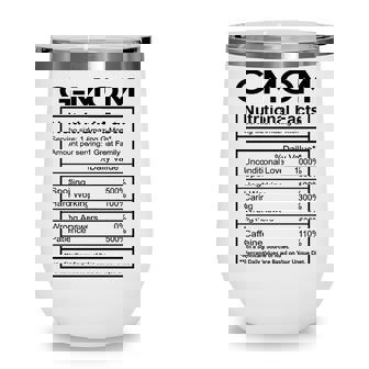 G Mom Grandma Gift G Mom Nutritional Facts Wine Tumbler | Seseable CA