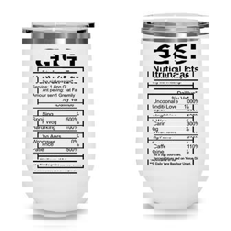 Gigi Grandma Gift Gigi Nutritional Facts Wine Tumbler | Seseable CA