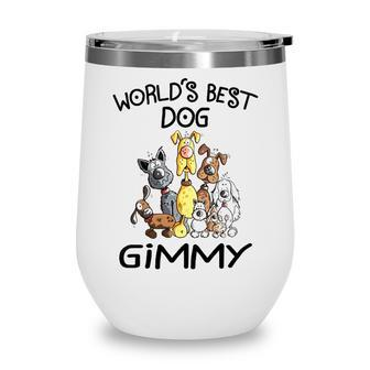 Gimmy Grandma Gift Worlds Best Dog Gimmy Wine Tumbler - Seseable