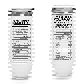 Grammy Grandma Gift Grammy Nutritional Facts Wine Tumbler | Seseable CA
