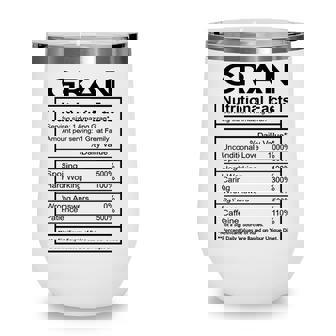 Gran Grandma Gift Gran Nutritional Facts Wine Tumbler | Seseable CA