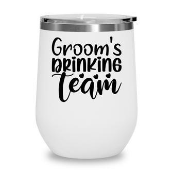 Groom Bachelor Party Grooms Drinking Teama Wine Tumbler - Seseable