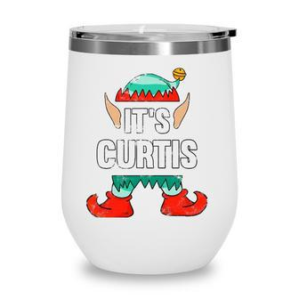 Its Curtis Elf Personalized First Name Wine Tumbler - Seseable