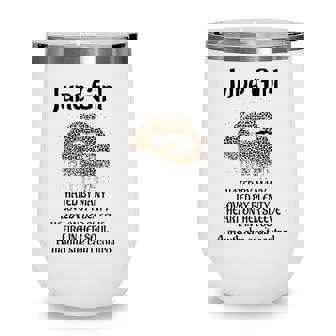 June Birthday Girl Leopard Dripping Lips Wine Tumbler - Seseable